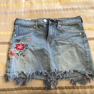 Embroidered floral skirt